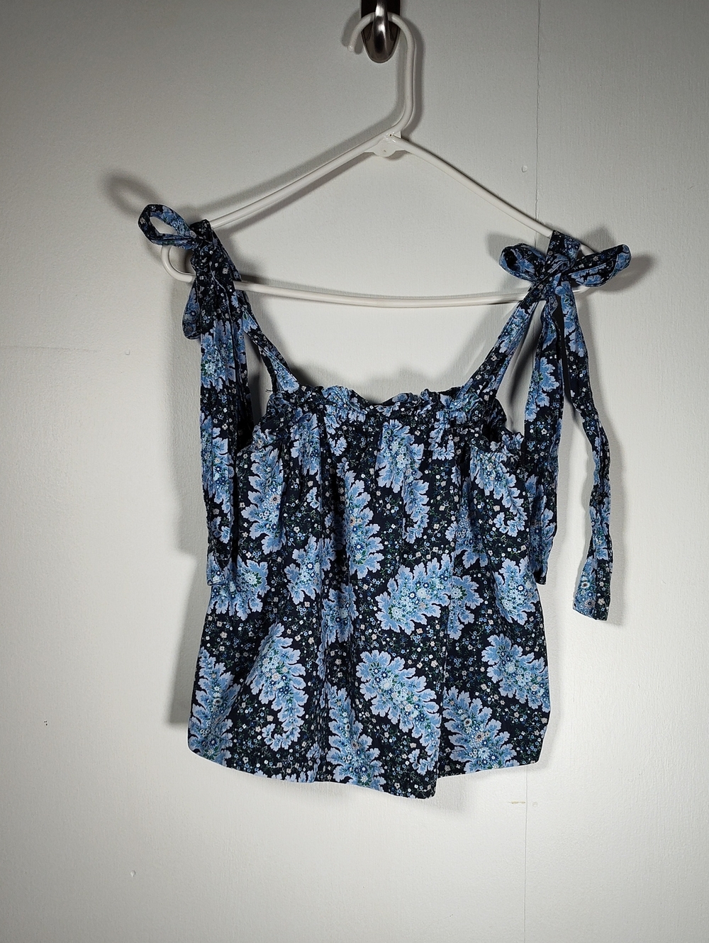 J. Crew Collection tie-shoulder tank in Ratti Pacific blue paisley M - Picture 4 of 10